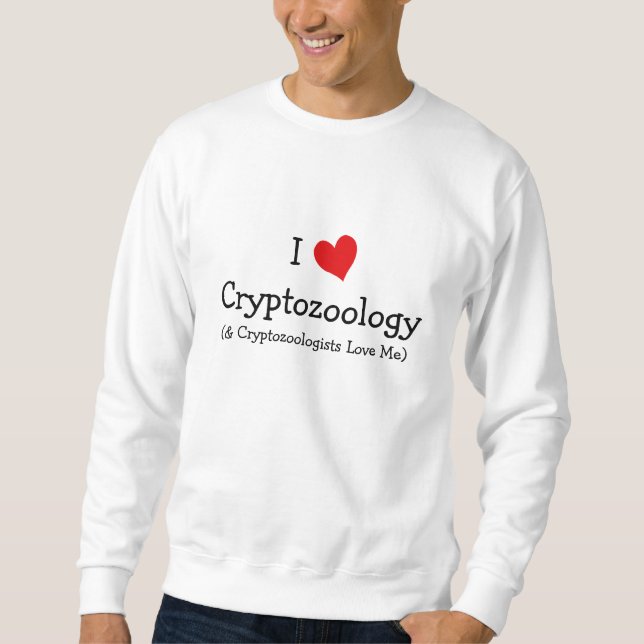 I Kärlek Cryptozoology Lång Ärmad Tröja (Framsida)