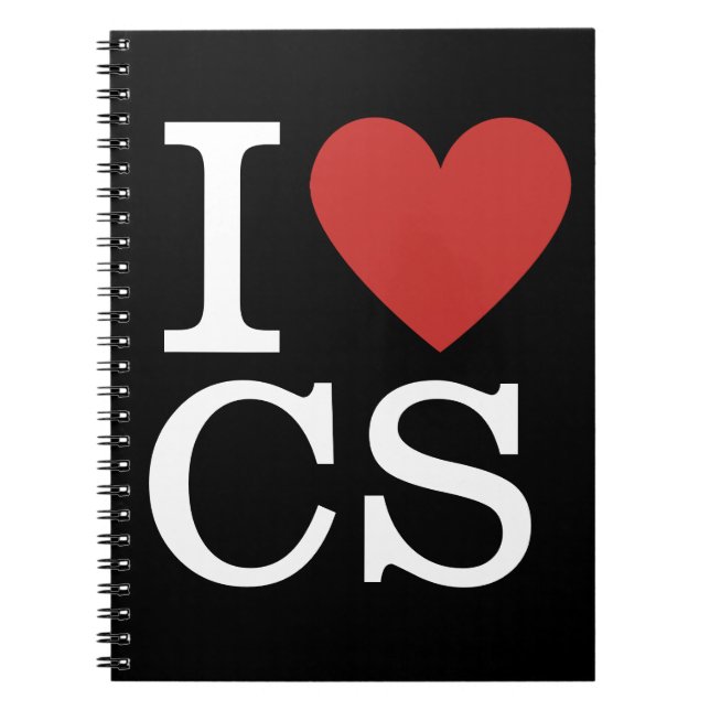 I ❤️ Kärlek CS - Kundservice NOTEBOOK Anteckningsbok (Framsidan)