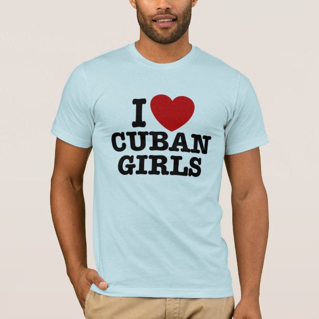I Kärlek Cuban Girls Tee Shirt (Framsida)