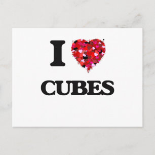 I kärlek Cubes Vykort