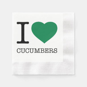 I KÄRLEK CUCUMBERS PAPPERSSERVETT