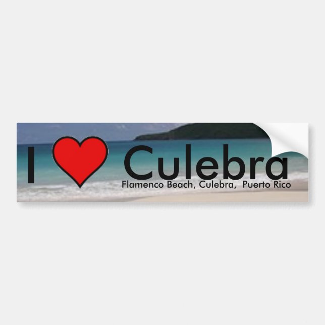 I Kärlek Culebra-ön, PR Sticker Bildekal (Framsidan)