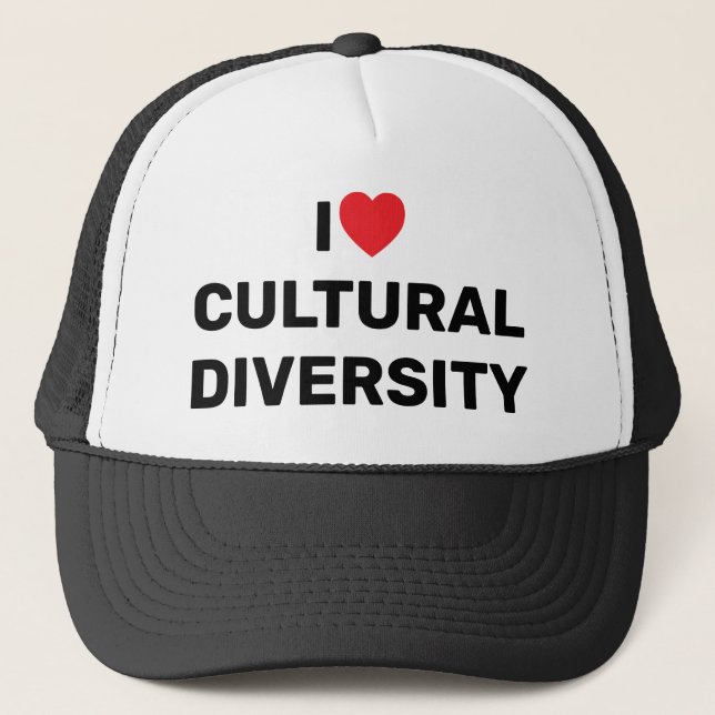 I Kärlek Cultural Diversity™ Truckerkeps (Framsida)