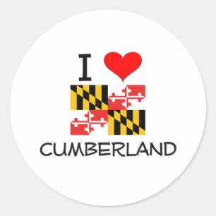 I Kärlek Cumberland Maryland Runt Klistermärke