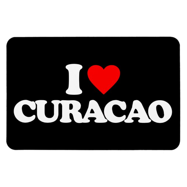 I KÄRLEK CURACAO MAGNET (Horisontell)