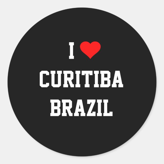 I Kärlek Curitiba, Brasilien Runt Klistermärke (Framsida)