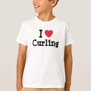 I kärlek Curling anpassningsbar personlig T-shirt