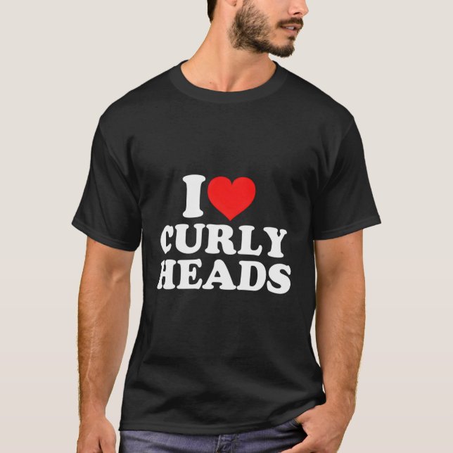 I Kärlek Curly Head T Shirt (Framsida)