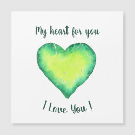 I Kärlek Cute Grönt och Blue Heart Birday