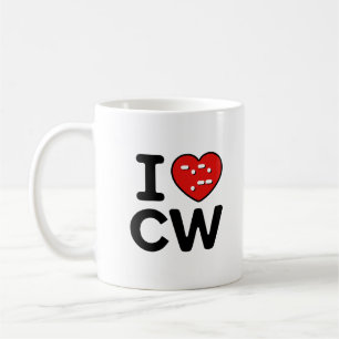I Kärlek CW - Morse Code Enthusiast Kaffemugg