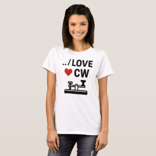 I Kärlek CW - Morse Code Ham Radio Vibes T Shirt