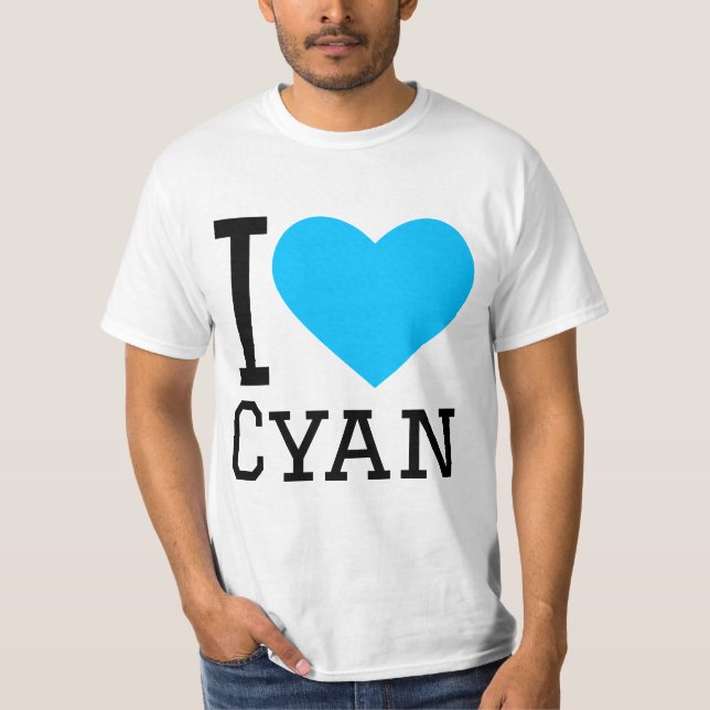 I kärlek cyan t shirt (Framsida)