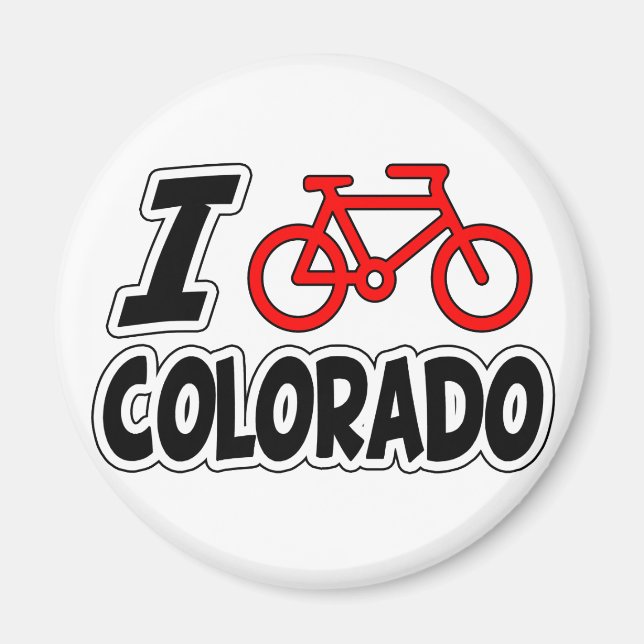I Kärlek Cycling Colorado Magnet (Framsidan)