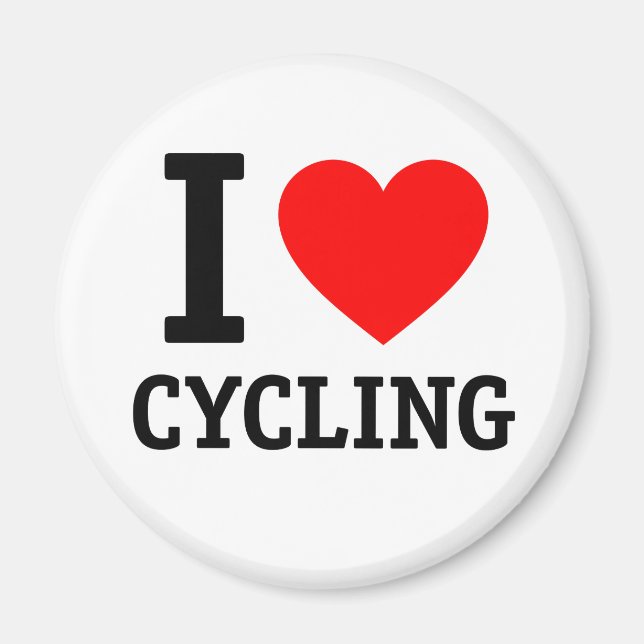 I Kärlek Cycling Magnet (Framsidan)