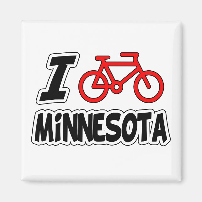 I Kärlek Cycling Minnesota Magnet (Framsidan)