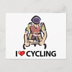 I Kärlek Cycling Vykort