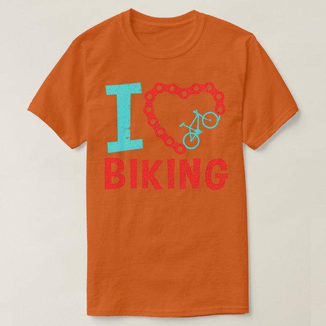 I kärlek-cykelgåva MTB T Shirt (Design framsida)
