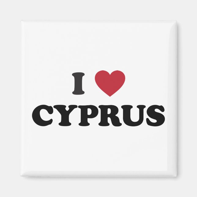 I Kärlek Cypern Magnet (Framsidan)
