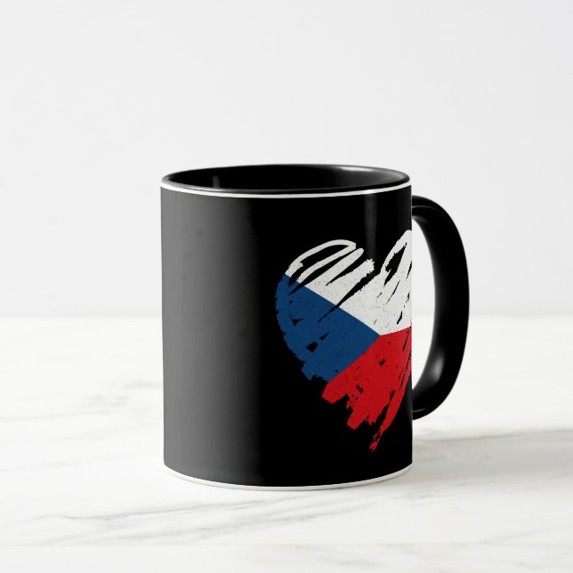 I Kärlek Czechia - Czech Flagga Heart Mugg (Framsida höger)