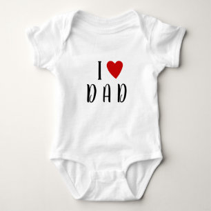I KÄRLEK D A   Anpassningsbar PAPPA Baby Bodysui T Shirt