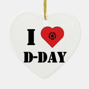 I kärlek D-dagen Julgransprydnad Keramik
