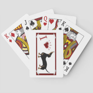 I Kärlek Dachshund-kort Spel Kort