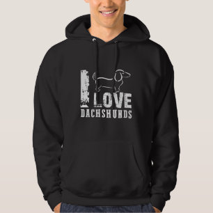 I Kärlek Dachshunds Hoodie