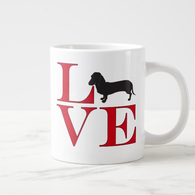 I Kärlek Dachshunds Jumbo Mugg (Höger)