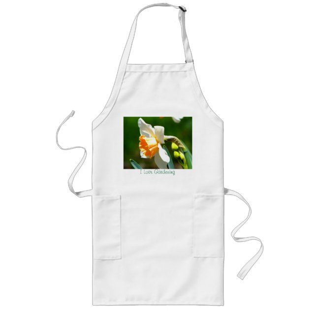 I Kärlek  Daffodil Apron Långt Förkläde (Framsidan)