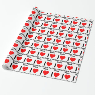 i kärlek dagar i veckan presentpapper