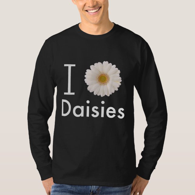 I Kärlek Daisy Gerber Daisy White Flower T Shirt (Framsida)