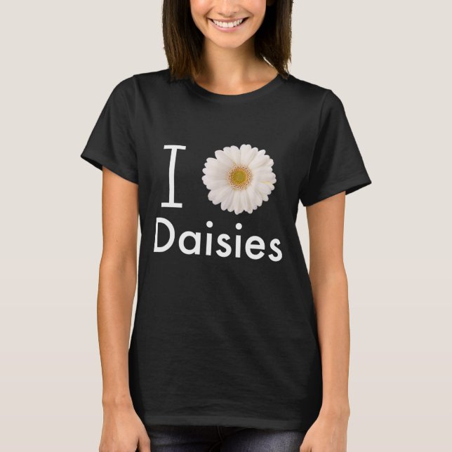 I Kärlek Daisy Gerber Daisy White Flower T Shirt (Framsida)