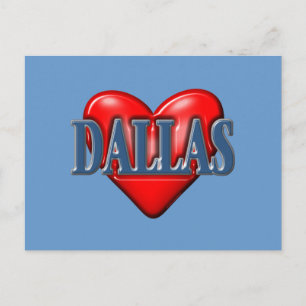 I kärlek Dallas Texas Vykort