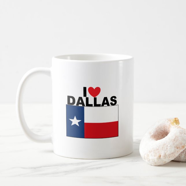I Kärlek Dallas, TX Kaffemugg (Med munk)