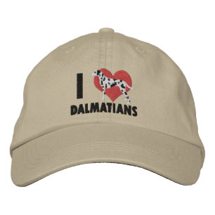 I Kärlek Dalmatians Embroized Hat Broderad Keps