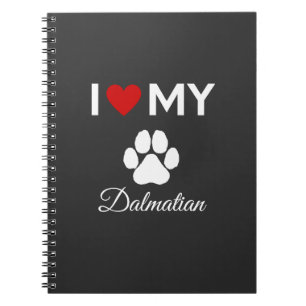 I kärlek Dalmatias hund anpassningsbar Anteckningsbok