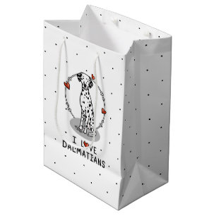 I Kärlek Dalmatier (svart 1) Hearts Cute