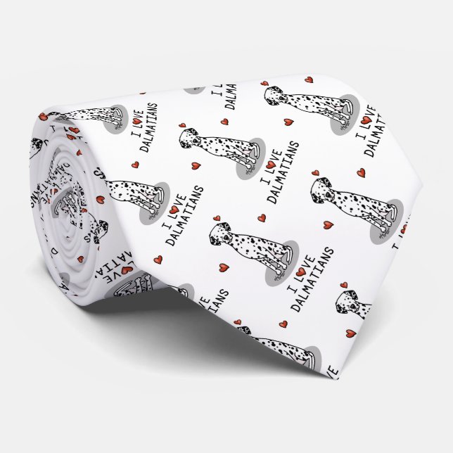 I Kärlek Dalmatier (svart 1) Hearts Cute Slips (Rullad)