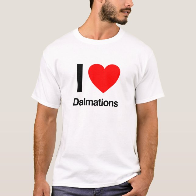 i kärlek dalmations tee (Framsida)