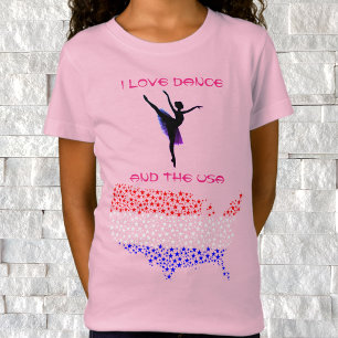 I Kärlek Dance och USA T-Shirt