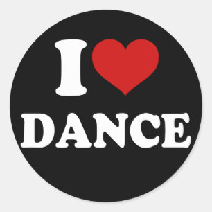 I Kärlek Dance Runt Klistermärke