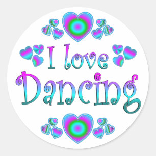 I Kärlek Dancing Runt Klistermärke