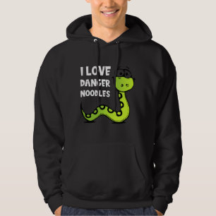 I Kärlek Danger Noodles Funny Snake Namn Älskare Hoodie