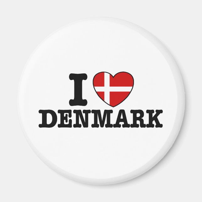 I Kärlek Danmark Magnet (Framsidan)