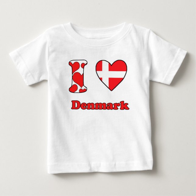 I kärlek Danmark T-shirt (Framsida)