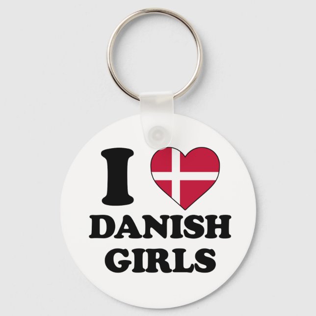 I kärlek Danska flickor Nyckelring (Framsida)