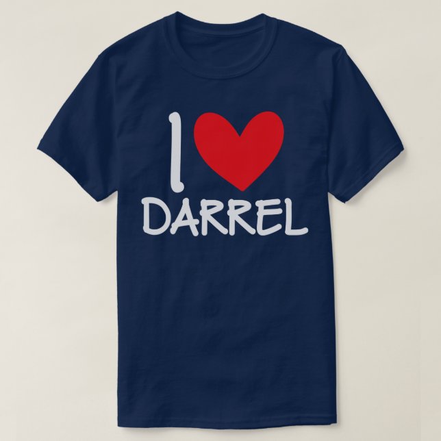 I Kärlek Darrel Namn Personlig Manar Guy BFF T Shirt (Design framsida)