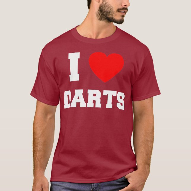 I Kärlek Darts T Shirt (Framsida)