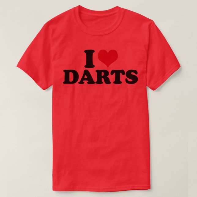 I Kärlek Darts T Shirt (Design framsida)