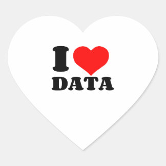I KÄRLEK DATA HEART HJÄRTFORMAT KLISTERMÄRKE
